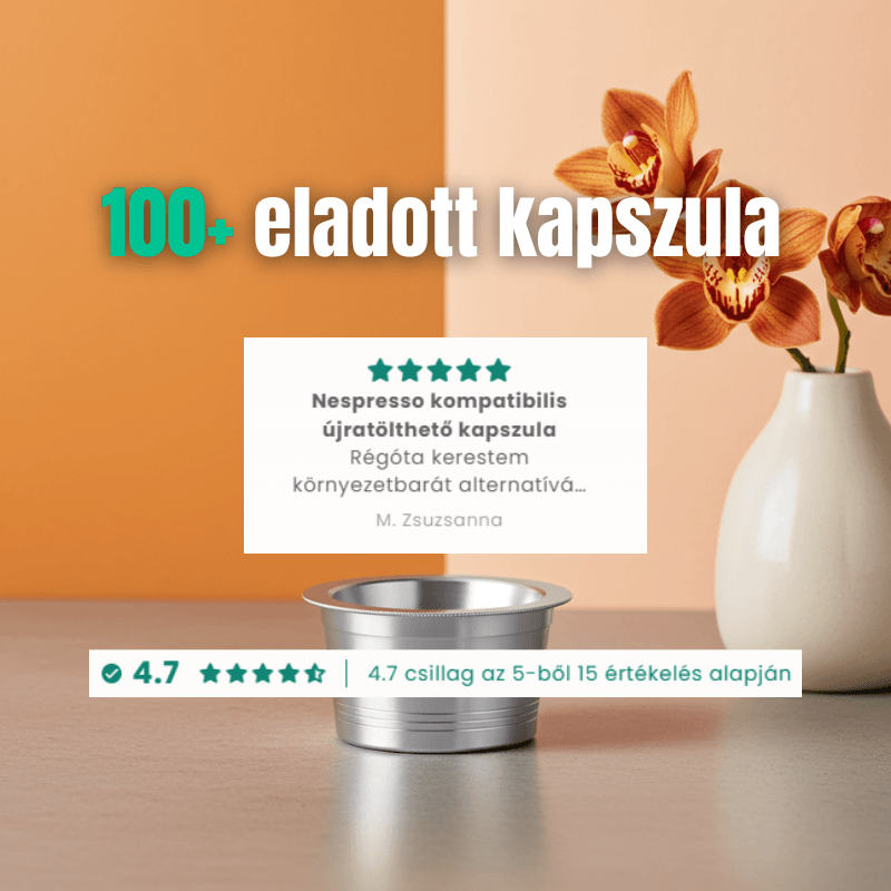 Acél újratölthető kávékapszula Coffiesta