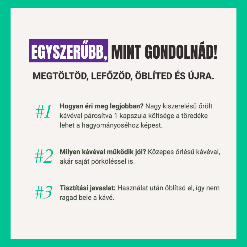 Kompatibilis kávékapszulák rozsdamentes acélból