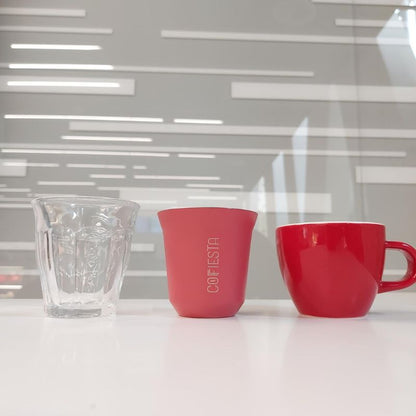 COFFIESTA dizájn kávéscsésze pink - rozsdamentes acél espresso csésze