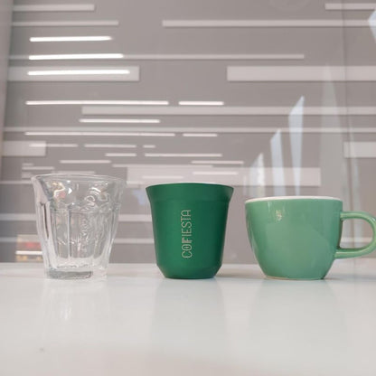 COFFIESTA dizájn kávéscsésze zöld - rozsdamentes acél espresso csésze