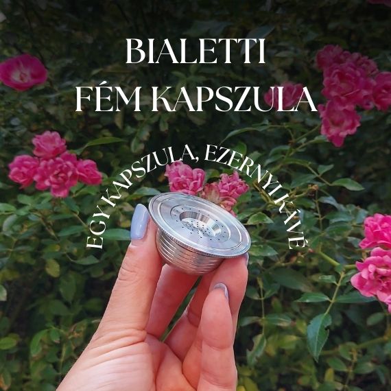 Bialetti újratölthető fém kávékapszula rozsdamentes acélból