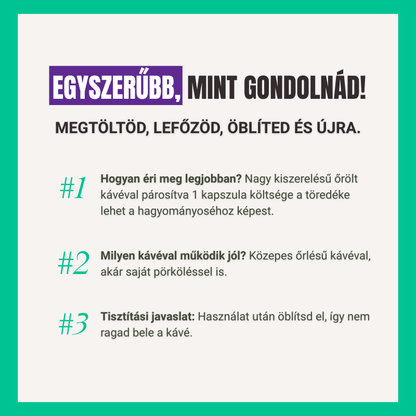 Kompatibilis kávékapszulák rozsdamentes acélból Coffiesta