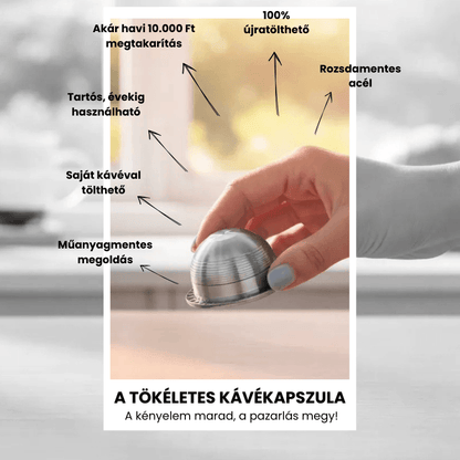Gazdaságás újratölthető fém kávékapszula