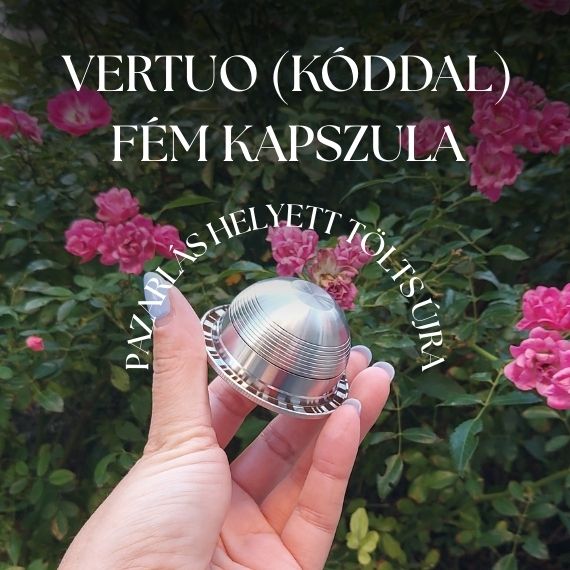 Nespresso Vertuo QR kódos újratölthető fém kávékapszula