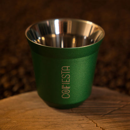 COFFIESTA zöld dizájn kávéscsésze - modern espresso csésze